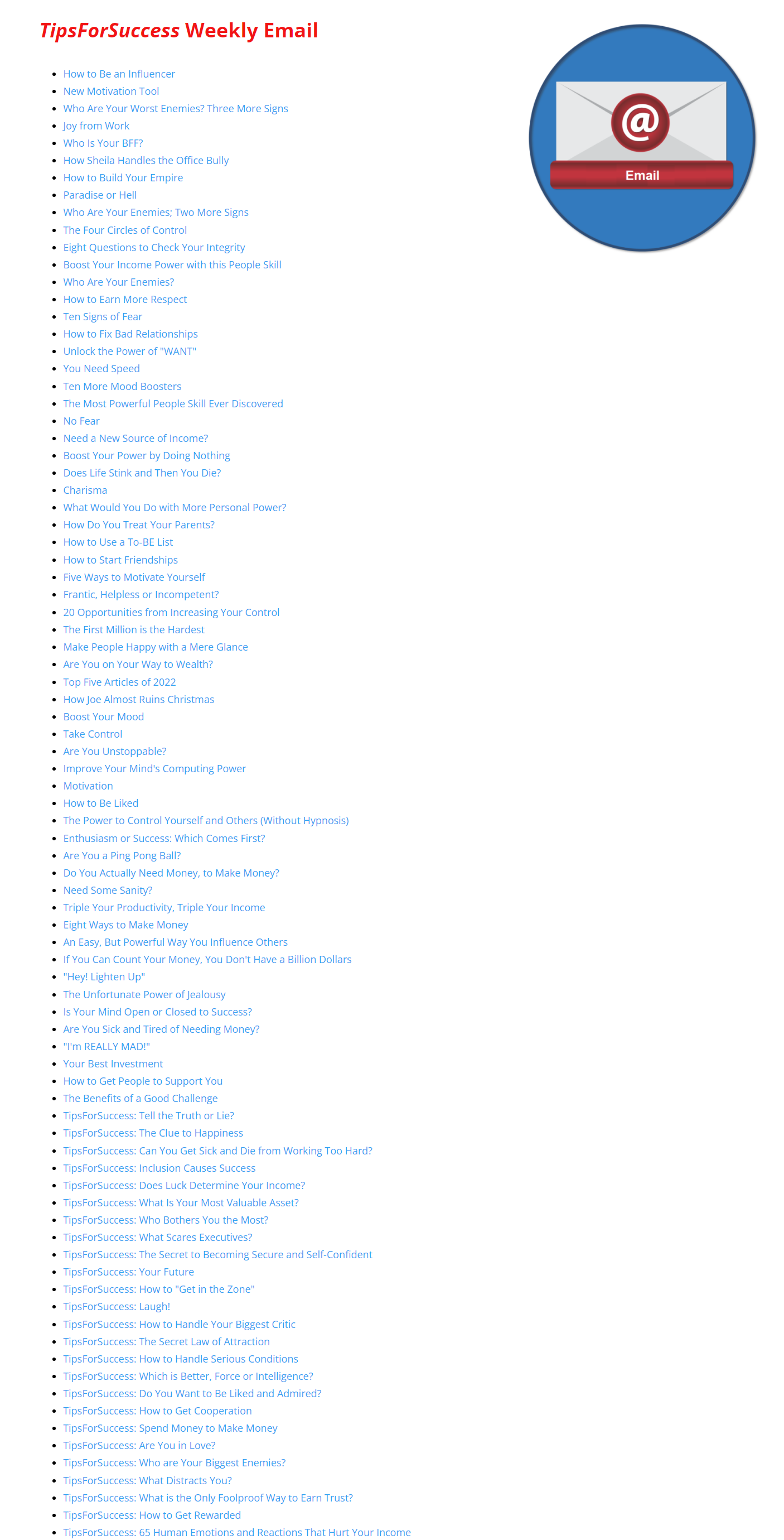 Email Subjects